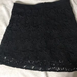 Black Flower Pattern Skirt